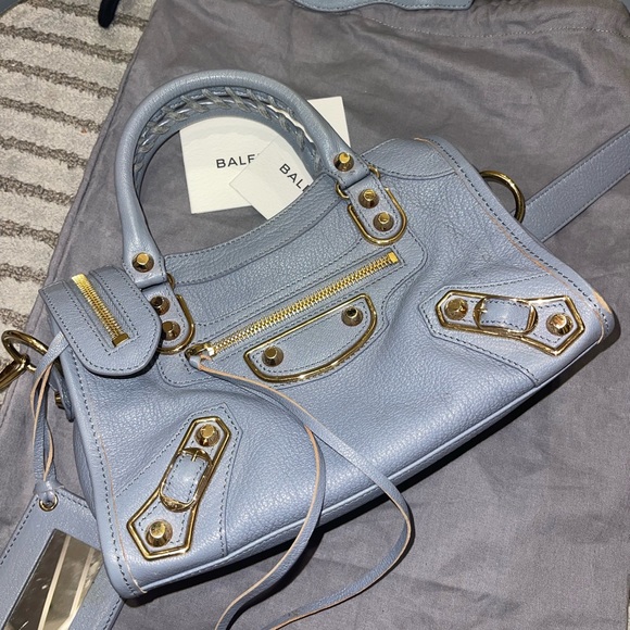 Balenciaga nano city bag in blue and gold hardware - Picture 2 of 11